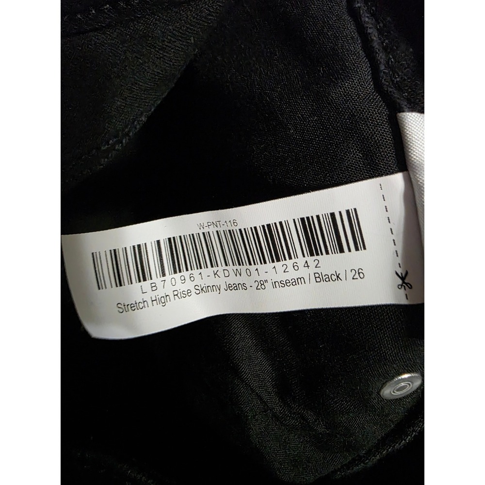 Quince Black Stretch High‎ Rise Skinny Jeans Size 26 casual  Inseam 28 - Picture 5 of 16